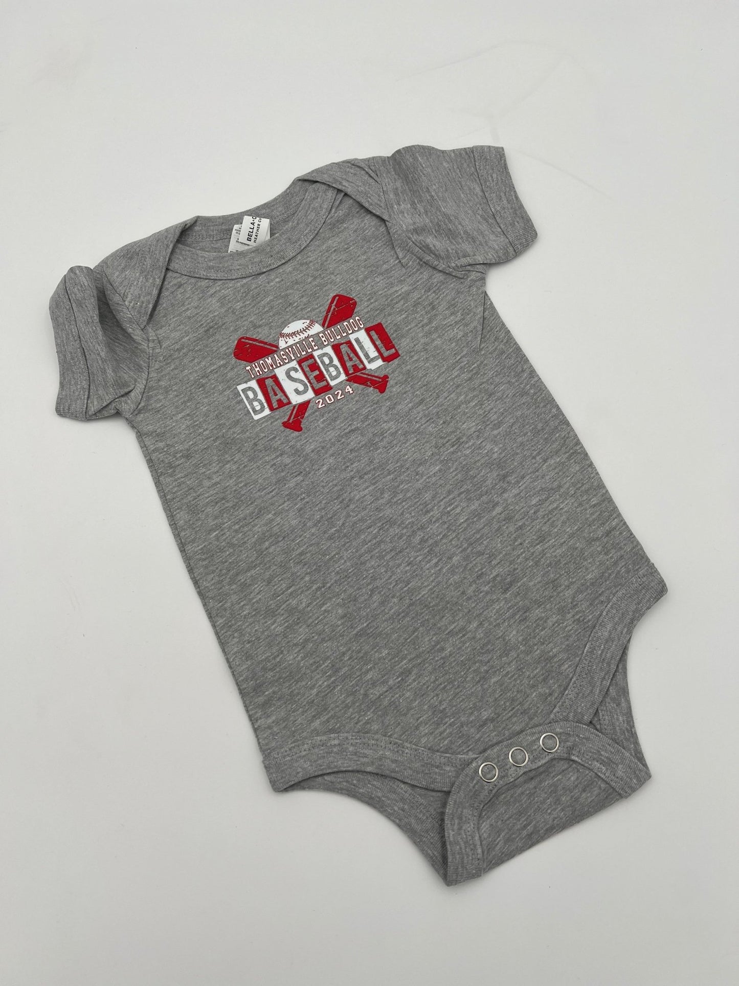 Thomasville Bulldog Baseball Infant Onesie - Heritage Creek Sporting Goods