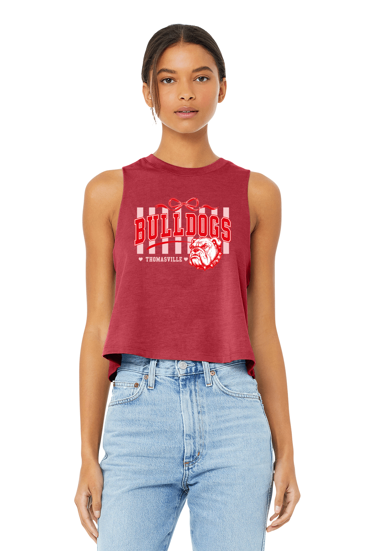Thomasville Bulldog MS Softball Ladies Red Tank