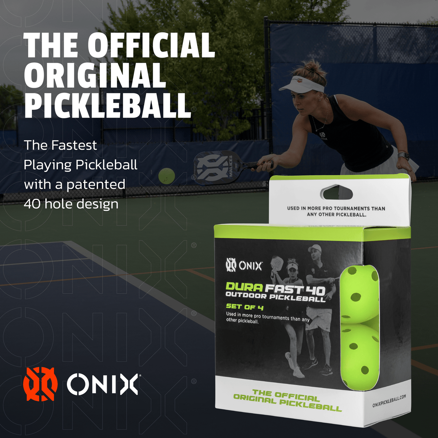 DURA Fast 40 Outdoor Pickleball 4-Pack - Heritage Creek Sporting Goods