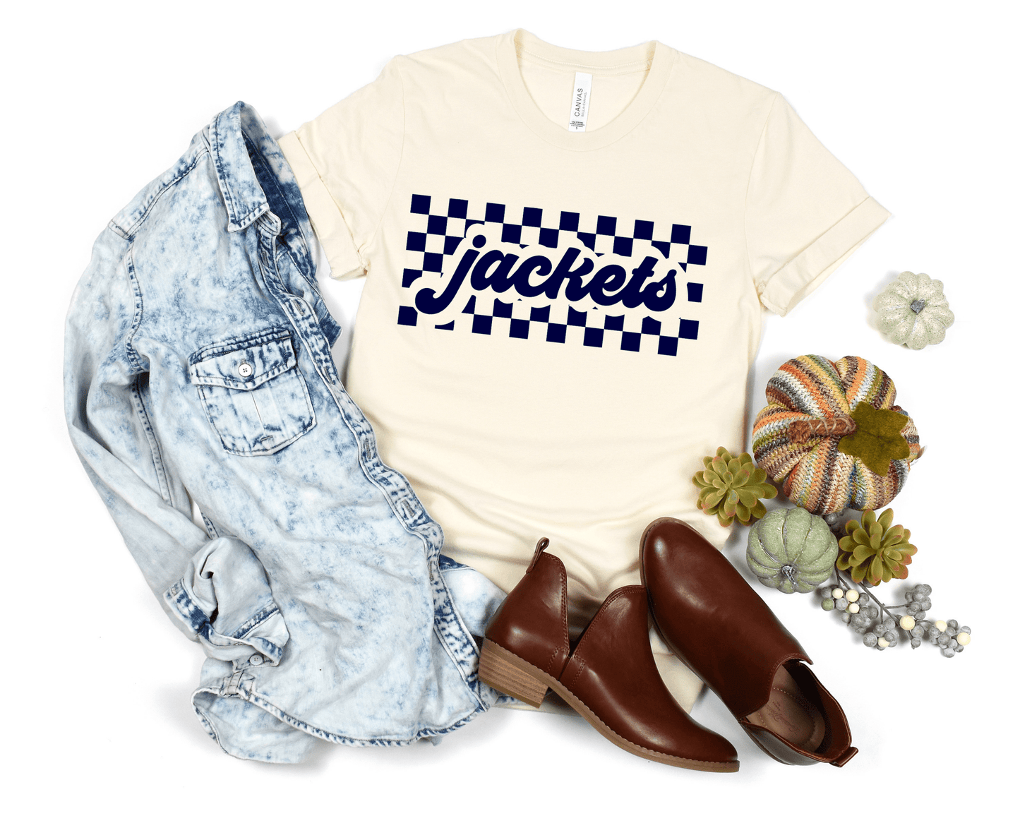 TCC Athletic Booster Club Checkered Jacket T-Shirt