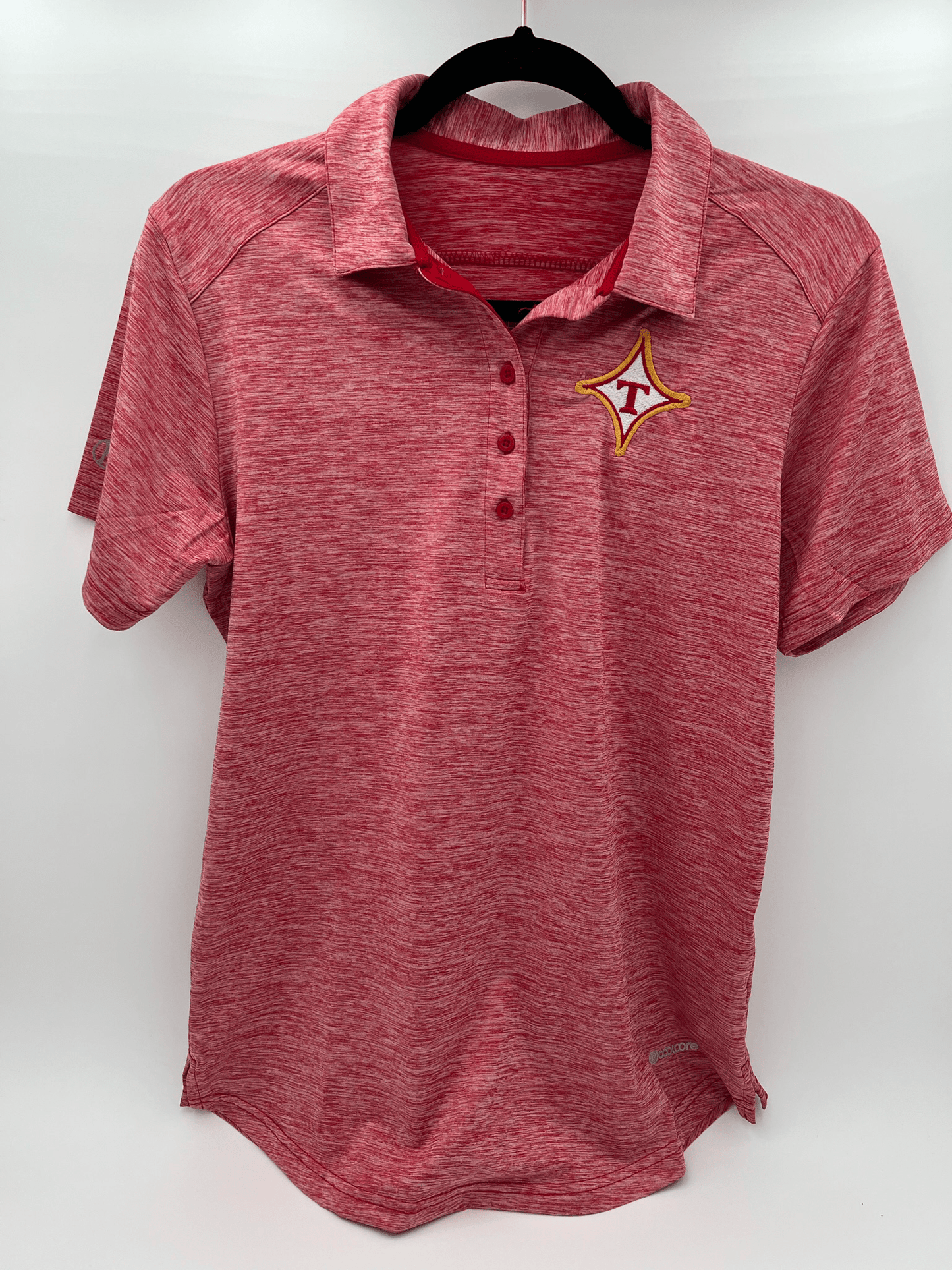 Thomasville Bulldog Ladies Heather Red Polo - Heritage Creek Sporting Goods