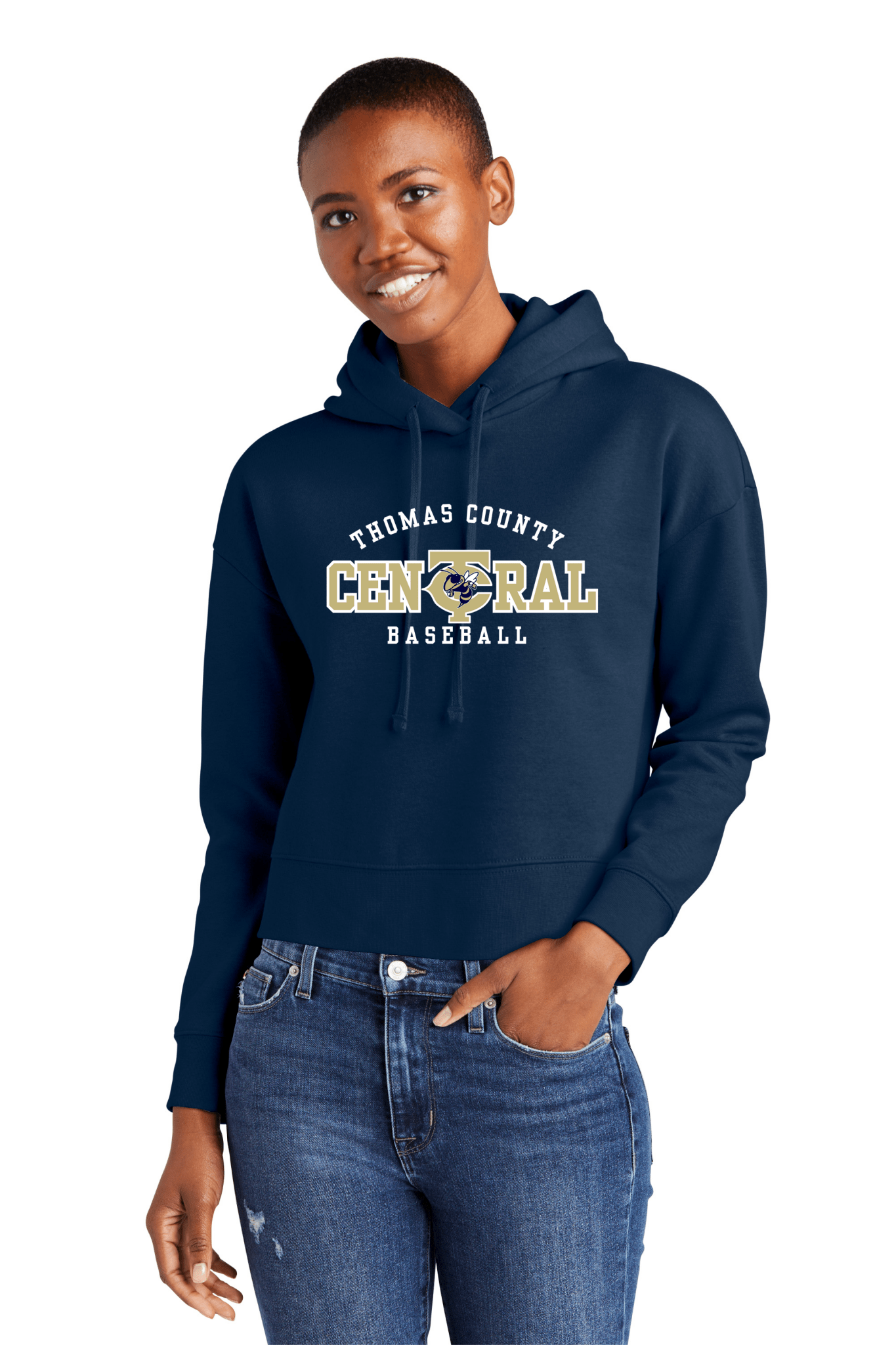 TCC Baseball Fundraiser Women's Cropped Hoodie - Heritage Creek Sporting Goods
