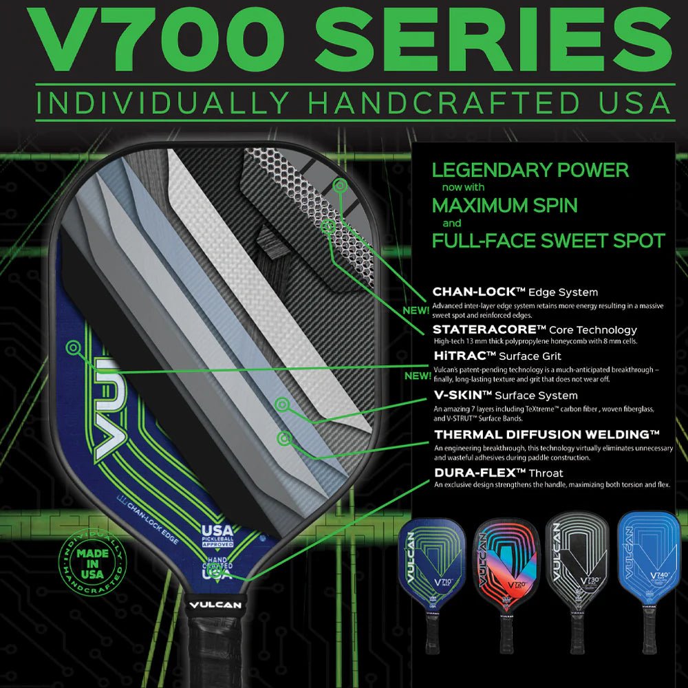 Vulcan V730HT Max Pickleball Paddle - Heritage Creek Sporting Goods