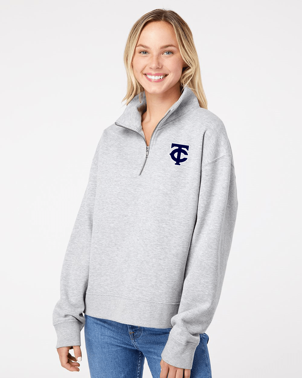 Thomas County Central Ladies Grey 1/4 Zip