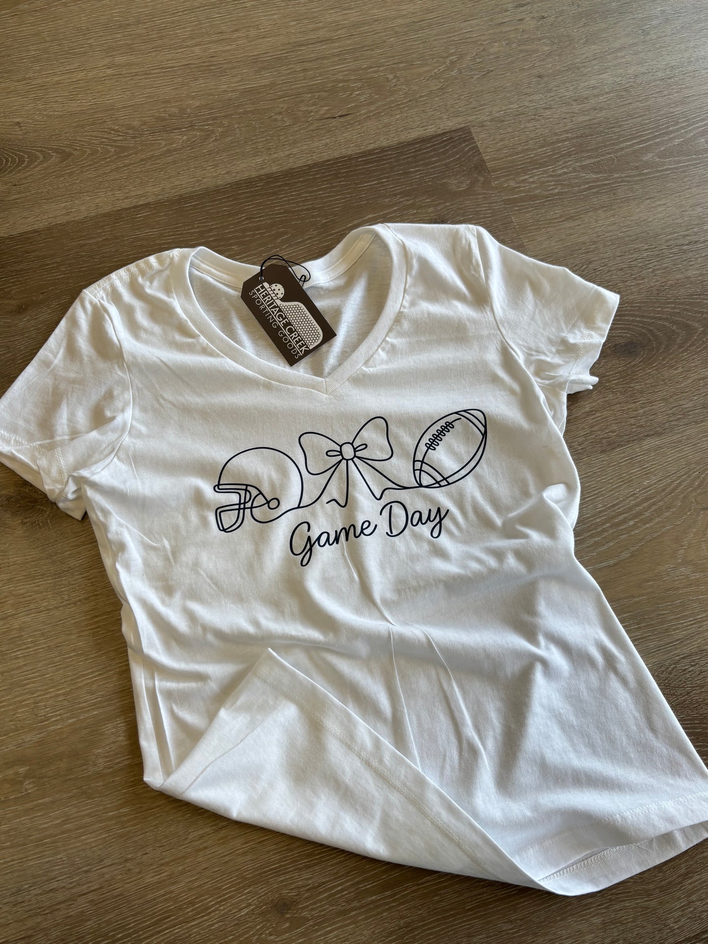 Ladies Navy Game Day Design Shirt