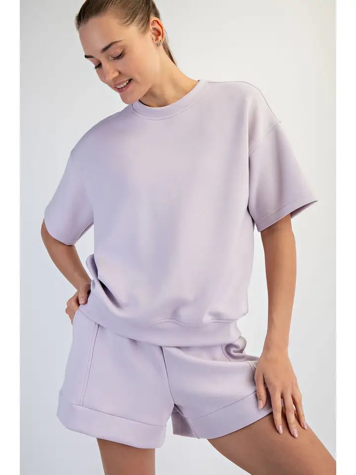 Modal Scuba Basic Short Sleeve Top