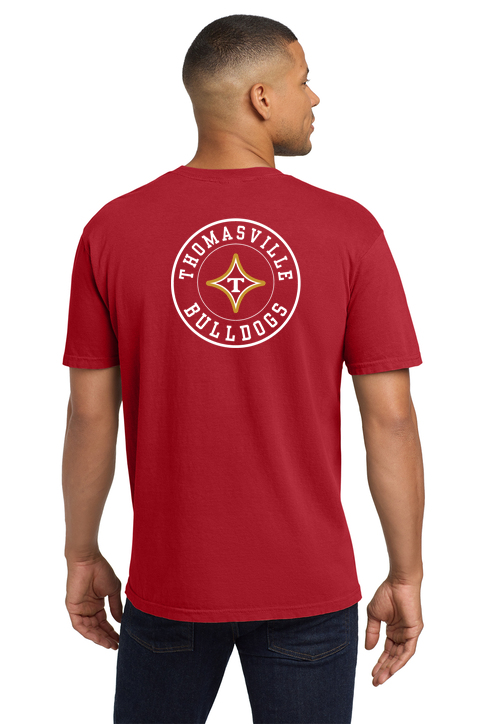Thomasville Bulldog MS Softball Comfort Color Pocket Tee