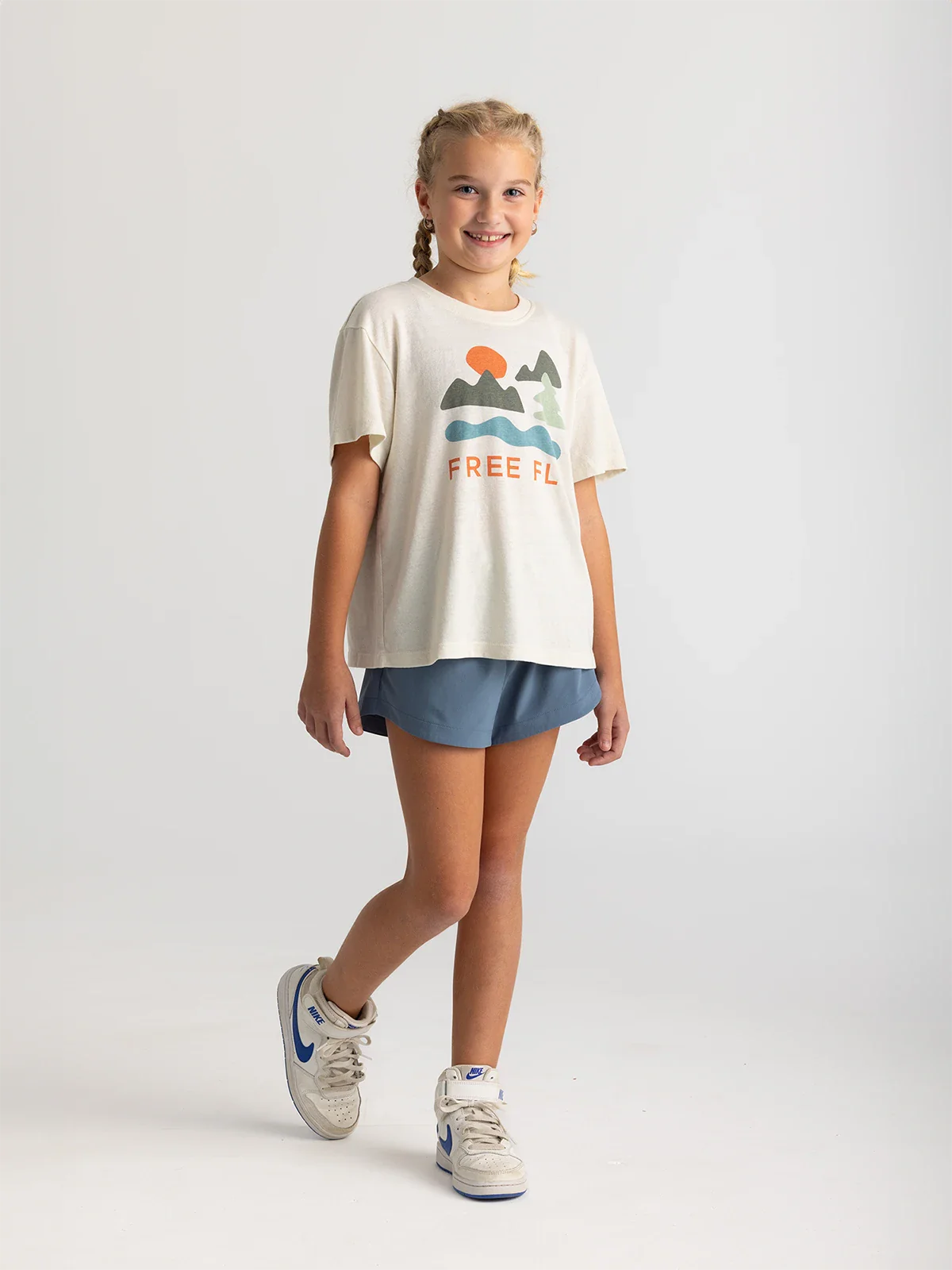 Freefly Youth Girls' Happy Camper Tee