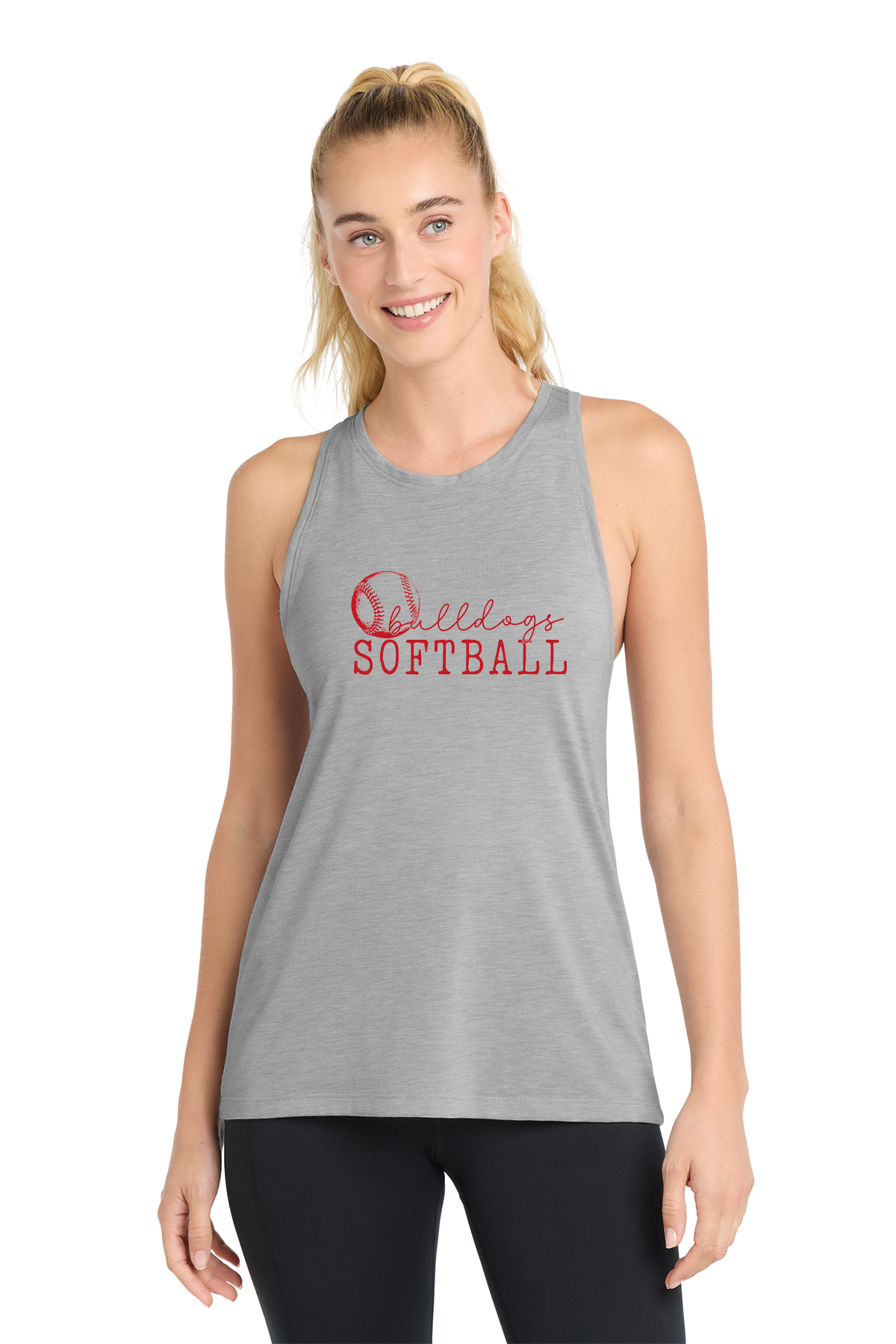 Thomasville Bulldog MS Softball Ladies Grey Tank
