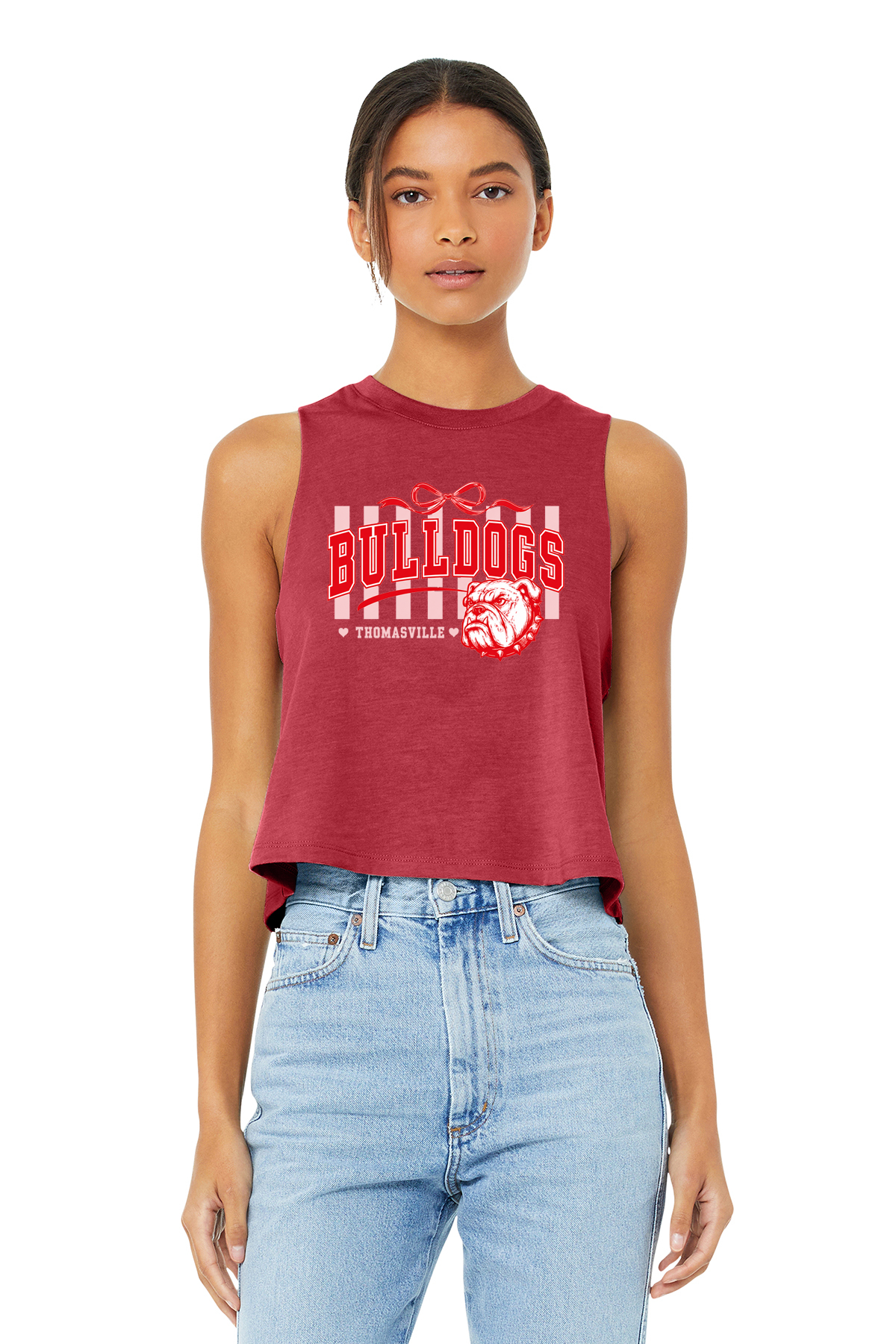 Thomasville Bulldog MS Softball Ladies Red Tank