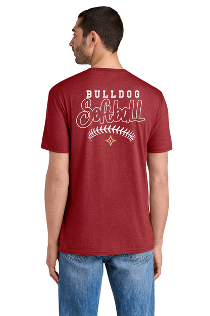 Thomasville Bulldog MS Softball Heather Red T-Shirt