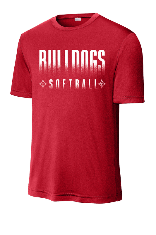 Thomasville HS Bulldogs Softball Distressed Drifit Shirt