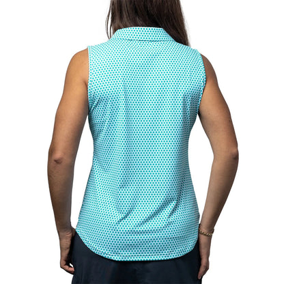 Diadem Women's Scales Pickleball Sleeveless Polo