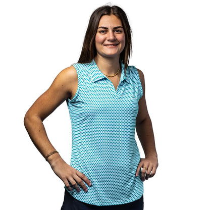 Diadem Women's Scales Pickleball Sleeveless Polo