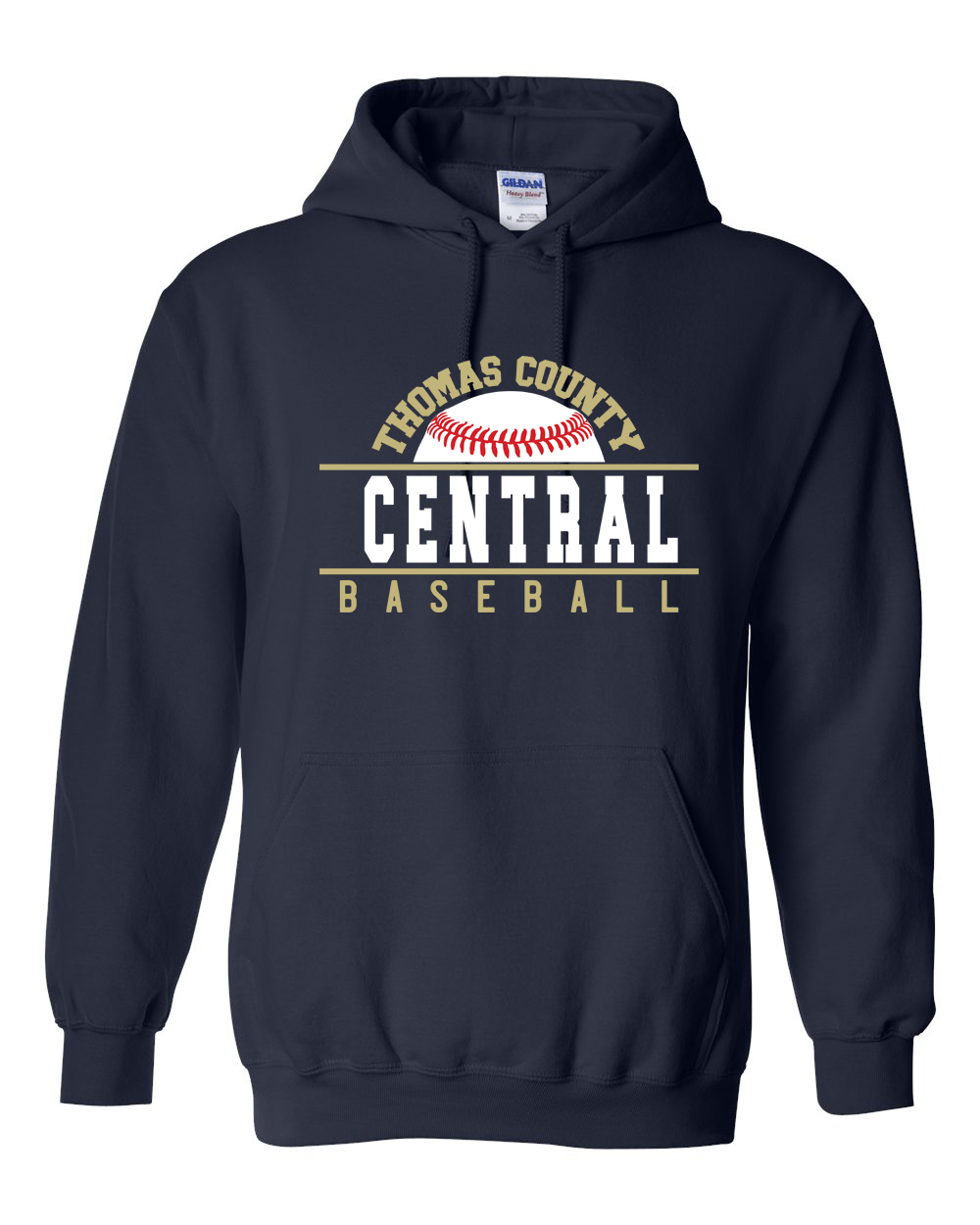 Thomas County Central Baseball Navy Hoodie