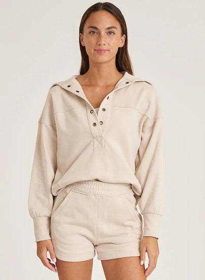 Thrive Societe Cloud Oversized Collar Pullover
