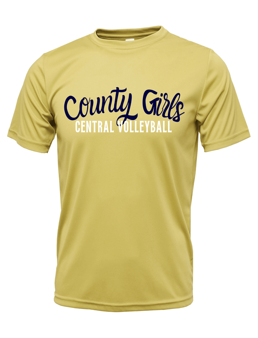 Thomas County Central Volleyball Vegas Gold Drifit Shirt