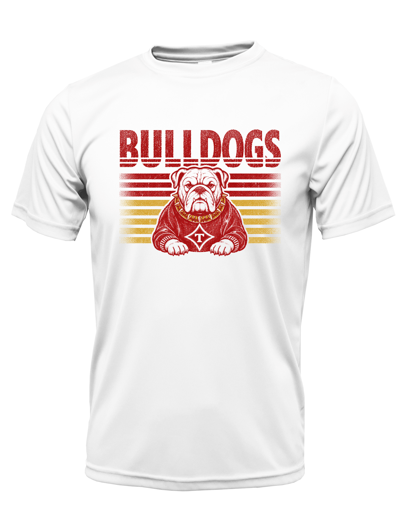 Thomasville Bulldogs Vintage Striped Youth Drifit Shirt