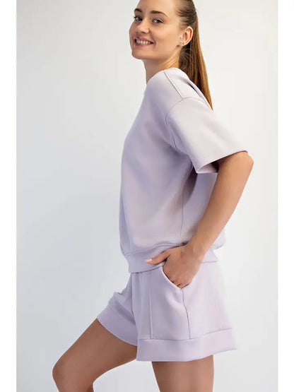 Modal Scuba Basic Short Sleeve Top