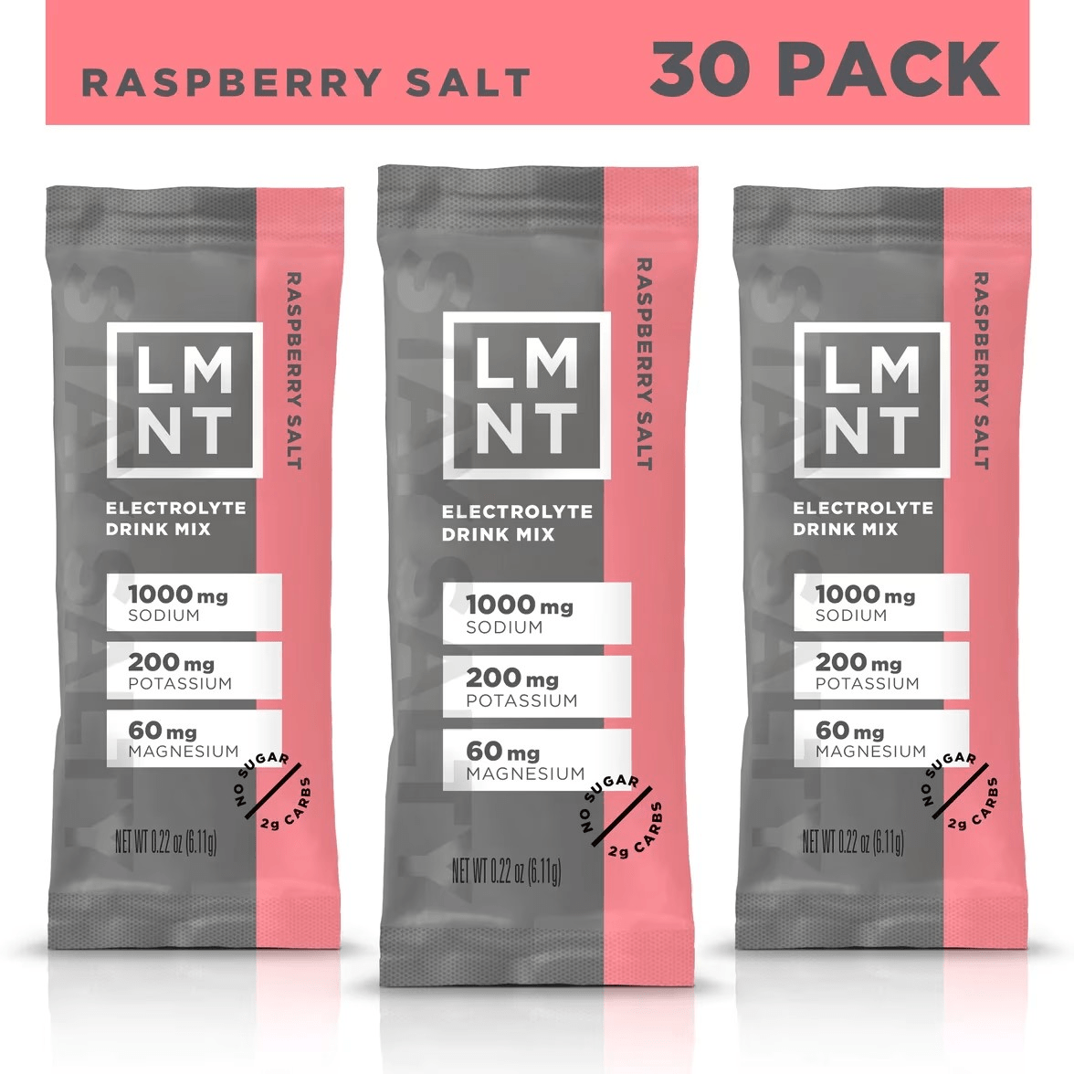 LMNT-Zero Sugar Electrolytes 30 Stick Pack